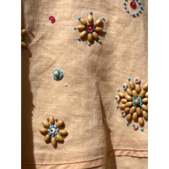 J.Jill Linen Peach Linen A-Line Skirt 4P - Picture 14 of 14